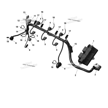 ELECTRIC - ENGINE HARNESS - 170HP