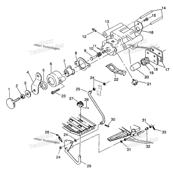 REAR BRAKE/FOOT PEDAL ASSEMBLY 4X4 250