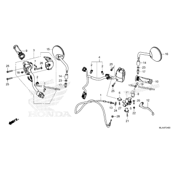 HANDLE SWITCH@LEVER@CABLE@MIRROR (CMX1100A/A2)