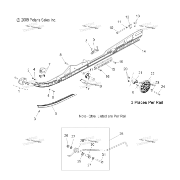 SUSPENSION, RAIL MOUNTING