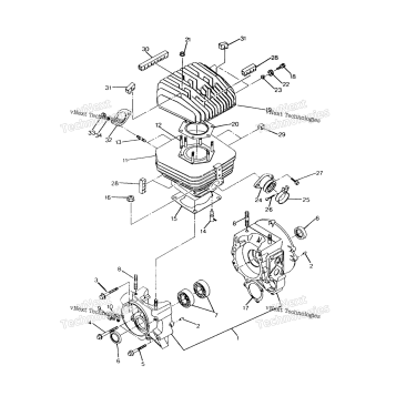 CRANKCASE & CYLINDER 250 2X4