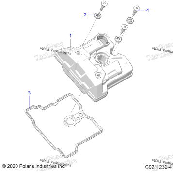 ENGINE, VALVE COVER