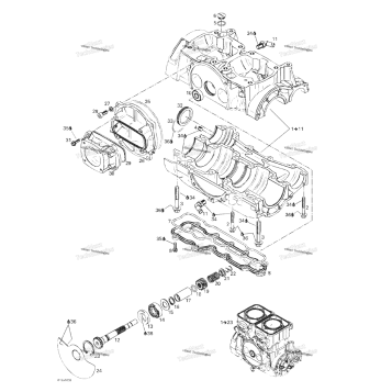CRANKCASE AND ROTARY VALVE