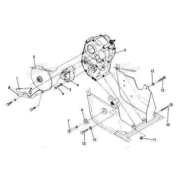 RIGHT HAND GEARCASE & BRAKE MOUNTING