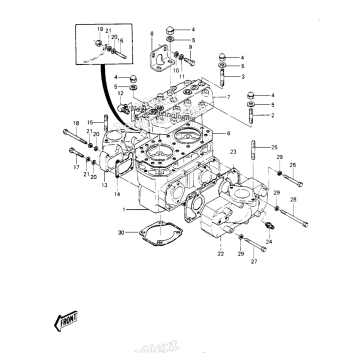 CYLINDER HEAD/CYLINDER ('84-'86 JS440-A8