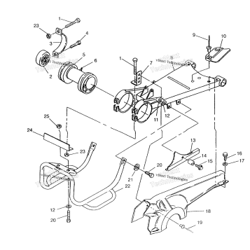 SWING ARM/GUARD MOUNTING 6X6 400L, SWEDISH & NORWEGIAN N948740