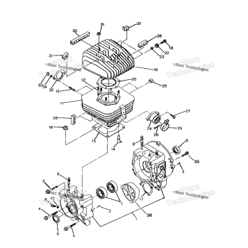 CRANKCASE & CYLINDER ASSEMBLY TRAIL BLAZER