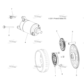 ENGINE, STARTER DRIVE