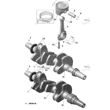 CRANKSHAFT AND PISTONS 900 HO