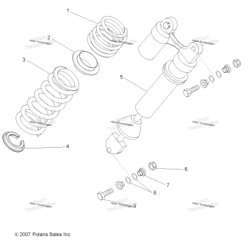 SUSPENSION, REAR SHOCK MOUNTING
