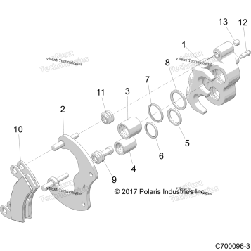 BRAKES, CALIPER REAR