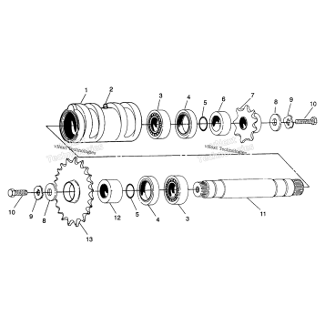 CENTER TIGHTENER ASSEMBLY 6X6 350L