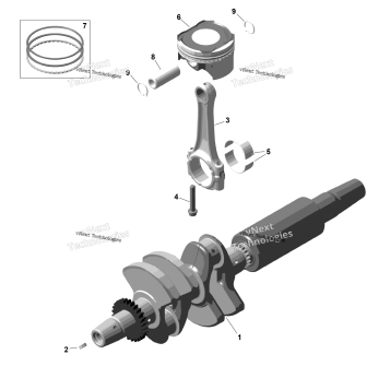 ROTAX - CRANKSHAFT AND PISTONS