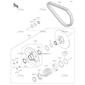 DRIVEN CONVERTER/DRIVE BELT