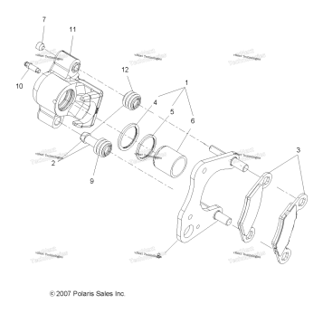 BRAKES, FRONT CALIPER