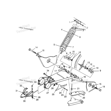 SWING ARM/SHOCK MOUNTING SPORTSMAN 4X4