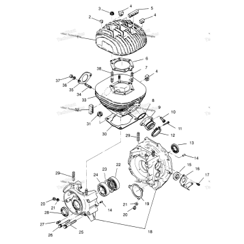 CRANKCASE & CYLINDER XPLORER 300