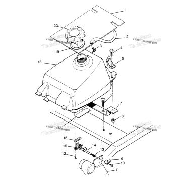 FUEL TANK ASSEMBLY 2X4 400L