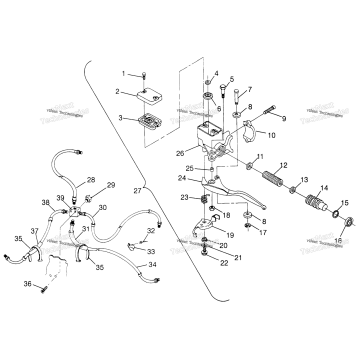 CONTROLS MASTER CYLINDER/BRAKE LINE TRAIL BOSS