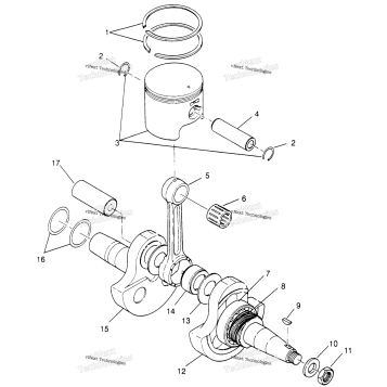 CRANKSHAFT & PISTON XPLORER 300