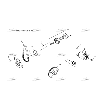 ENGINE, GENERATOR/STARTING MOTOR
