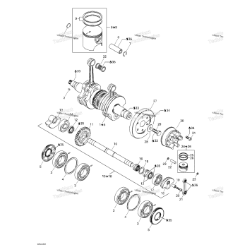 CRANKSHAFT AND PISTONS