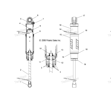 SHOCK, REAR TRACK S07PP6HS/HSA/HSB (49SNOWSHOCKREAR7043177)