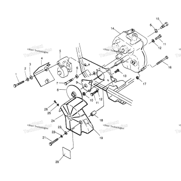 GEARCASE/BRAKE MOUNTING 2X4 400L