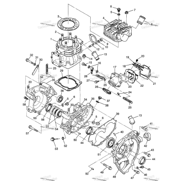 CRANKCASE & CYLINDER BIG BOSS 6X6 400L