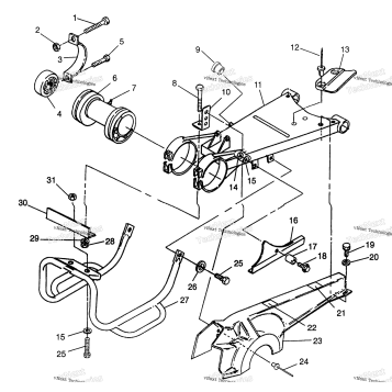SWING ARM/GUARD MOUNTING MAGNUM 6X6 & MAGNUM 6X6 SWEDISH S968