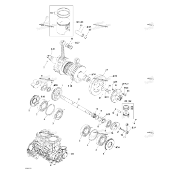 CRANKSHAFT AND PISTONS