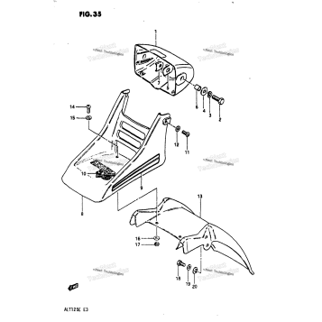 HEADLAMP HOUSING - FRONT FENDER (MODEL E)