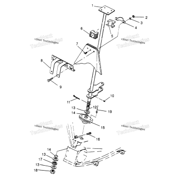 STEERING POST ASSEMBLY SPORTSMAN 4X4