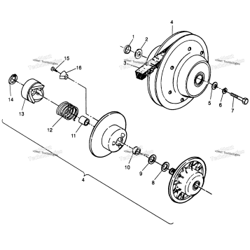 DRIVEN CLUTCH SPORTSMAN 4X4
