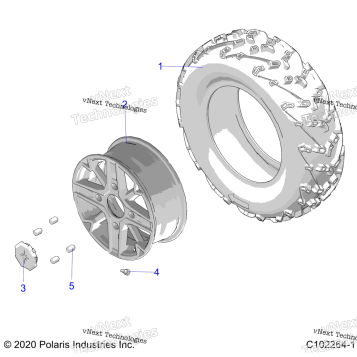 WHEELS, FRONT TIRE
