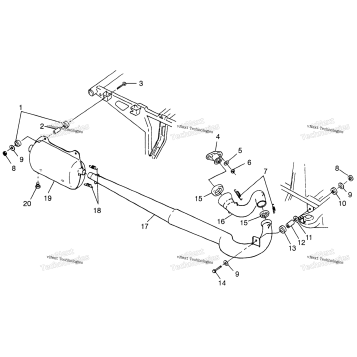 EXHAUST SYSTEM SCRAMBLER 400