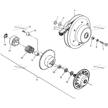 DRIVEN CLUTCH MAGNUM 4X4 & SWEDISH MAGNUM 4X4 S968144
