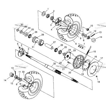 REAR WHEEL DRIVE XPRESS 300 & XPRESS 400 W969540
