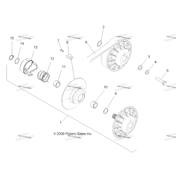 DRIVE TRAIN, SECONDARY CLUTCH