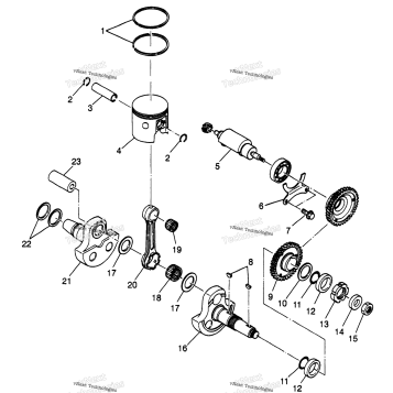 PISTON & CRANKSHAFT SCRAMBLER 400L
