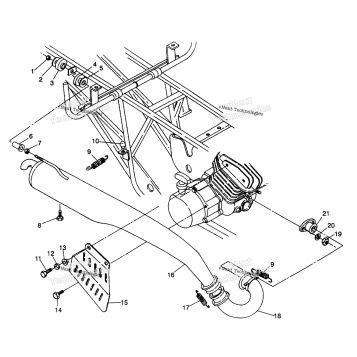 EXHAUST ASSEMBL 6X6 250 W93872