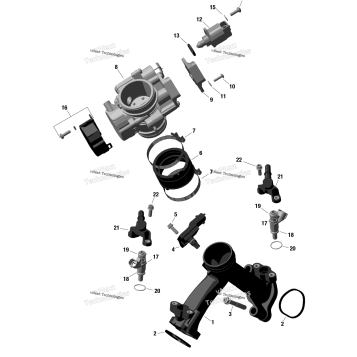 ROTAX - AIR INTAKE MANIFOLD AND THROTTLE BODY
