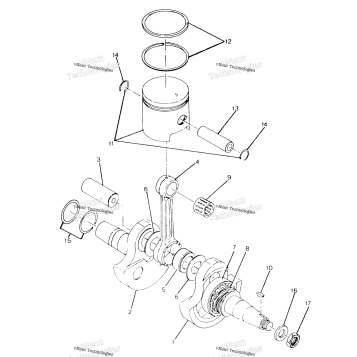 CRANKSHAFT & PISTON 250 4X4
