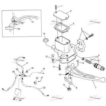 CONTROLS MASTER CYLINDER/BRAKE LINE SCRAMBLER 500