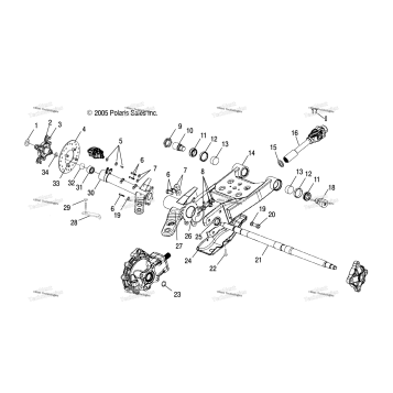 SWING ARM, REAR/GEARCASE MOUNTING /AB/AC