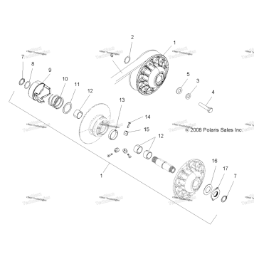 DRIVE TRAIN, SECONDARY CLUTCH