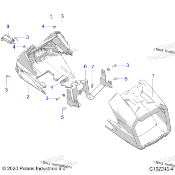 BODY, HEADLIGHT POD
