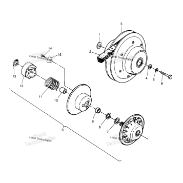 DRIVEN CLUTCH ASSEMBLY TRAIL BLAZER