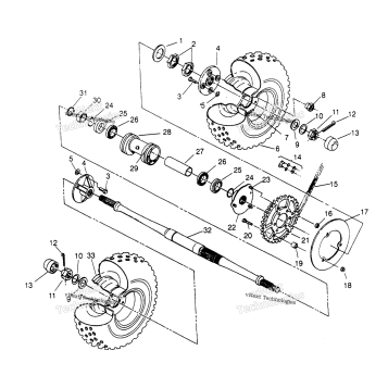 REAR WHEEL DRIVE ASSEMBLY 2X4 400L