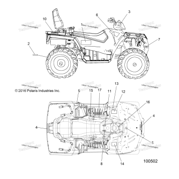BODY, DECALS A17SDA57A1/E57A2